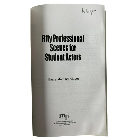 Fifty Professional Scenes For Student Actors By Garry Micheal Kluger - Picture 5 of 5